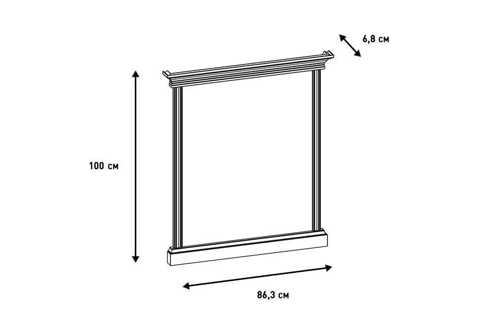 Зеркала - изображение №3 "Зеркало Изотта"  на www.Angstrem-mebel.ru