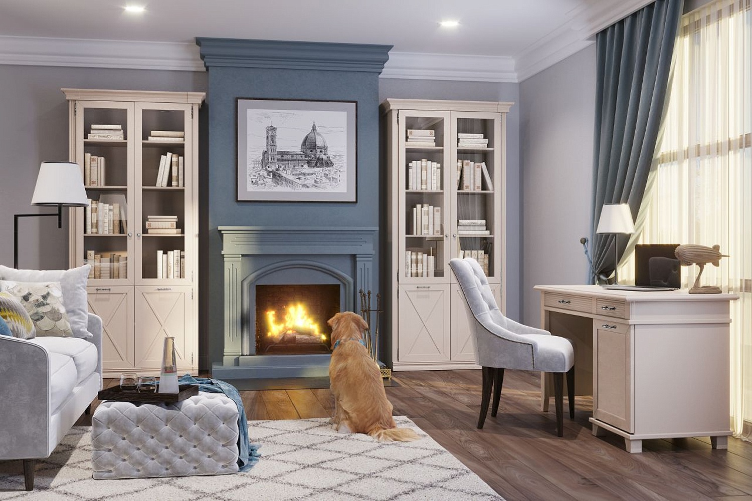 Книжные шкафы - изображение №4 "Шкаф Кантри"  на www.Angstrem-mebel.ru